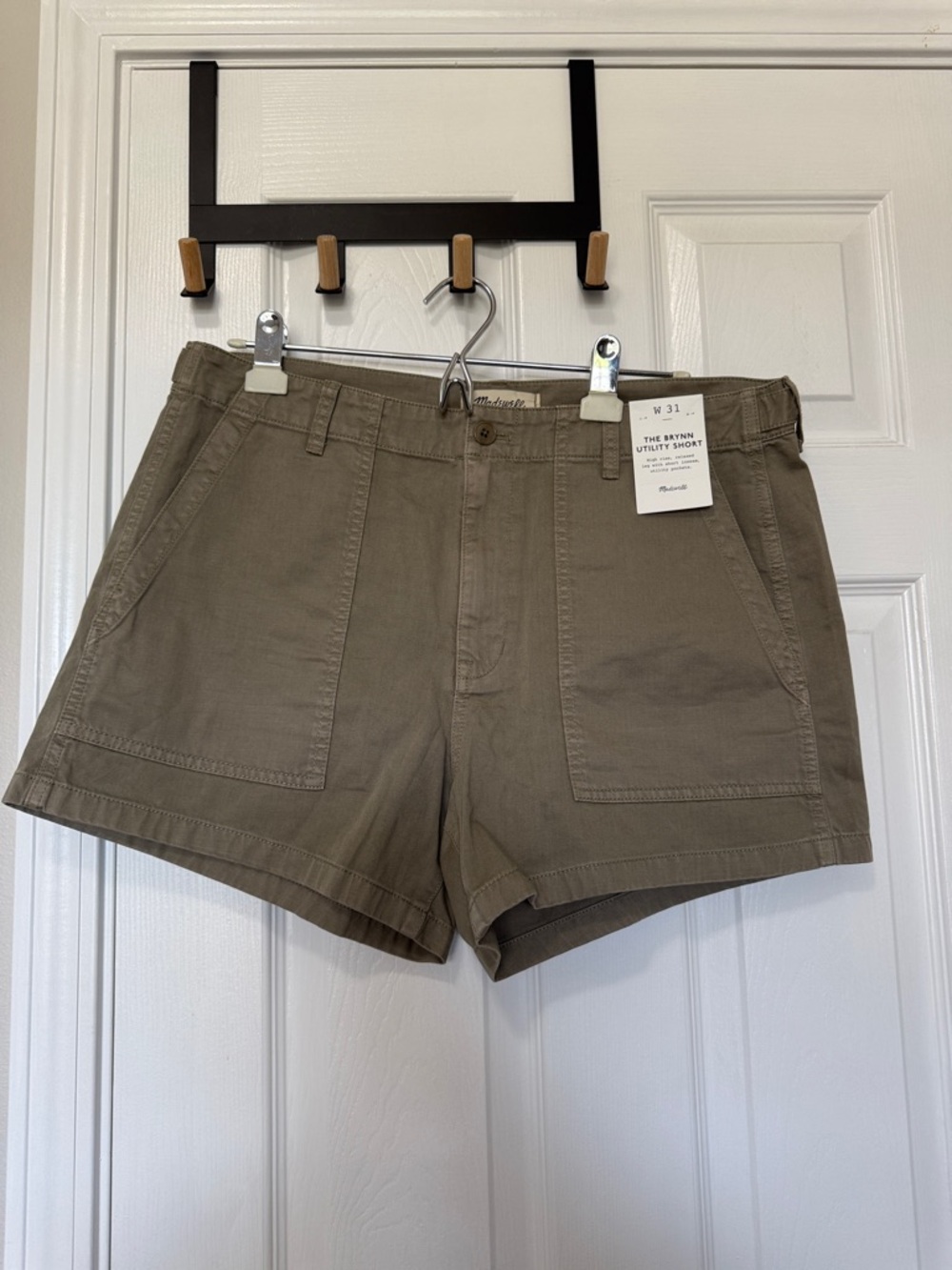 Madewell Brynn Utility Shorts in color Faded Fatigue (green/dk khaki) Sz 31 NWT